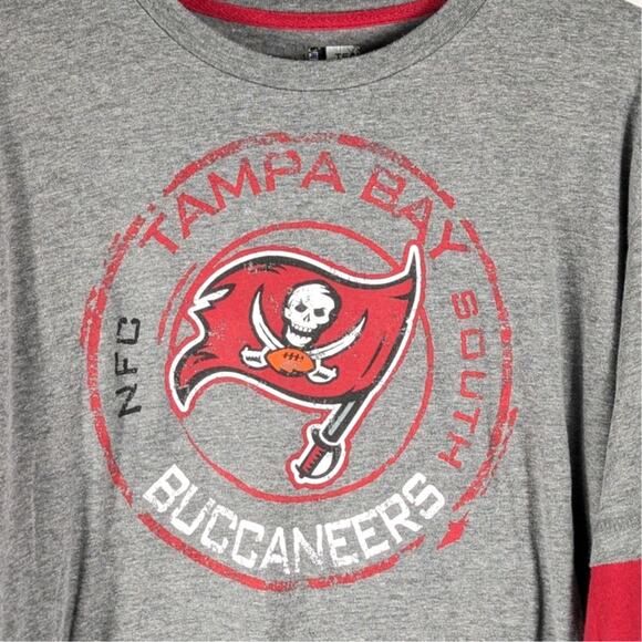 Tampa Bay Buccaneers Long Sleeve T-Shirt Mens Large NFL Team Apparel Gray Sports - Picture 2 of 5